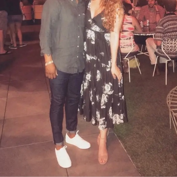 Free People Black Floral Midi Dress - Picture 2 of 11